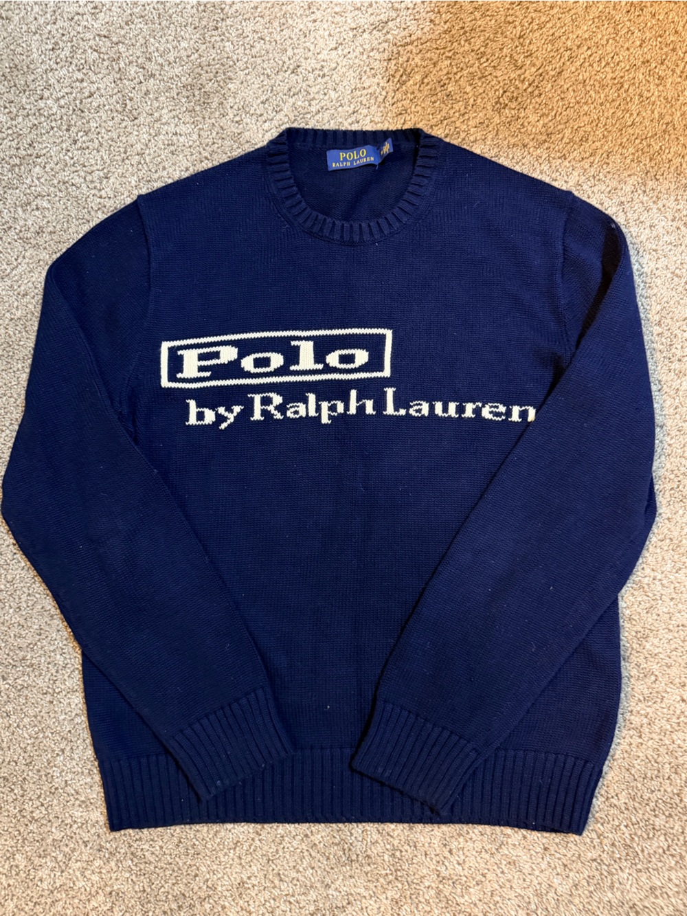 Ralph Lauren Kids Navy Sweater with White Logo